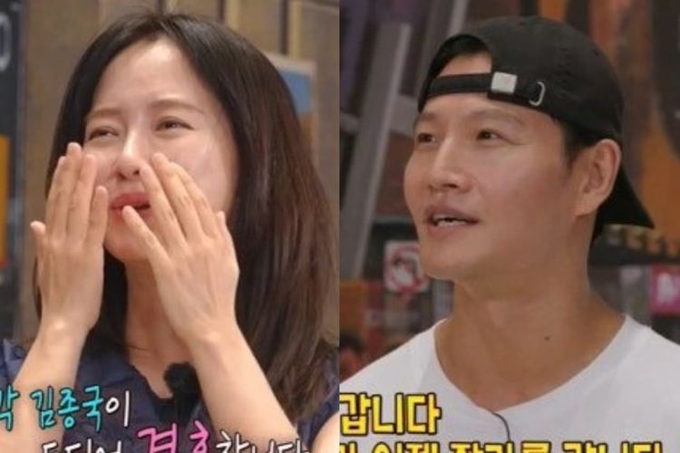 Song Ji Hyo Menangis Haru Saat Kim Jong Kook Umumkan Pernikahan di Running Man SBS
